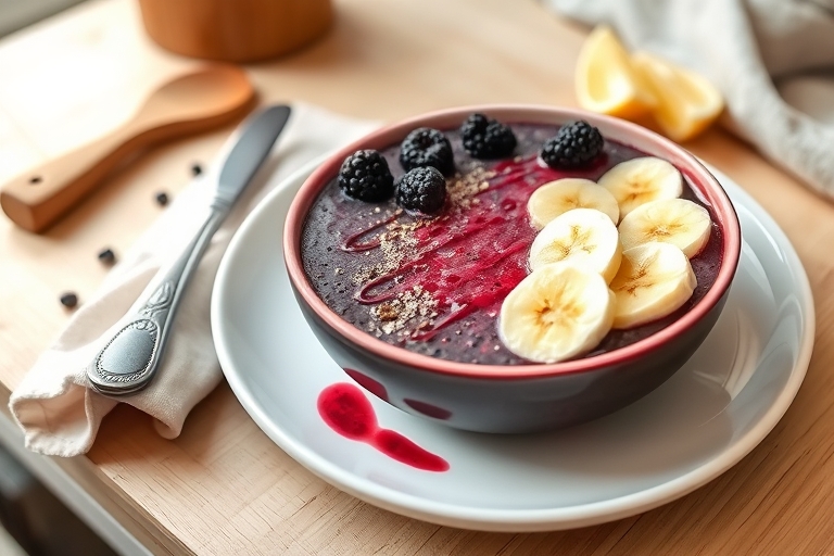 Acai bowl met bessen