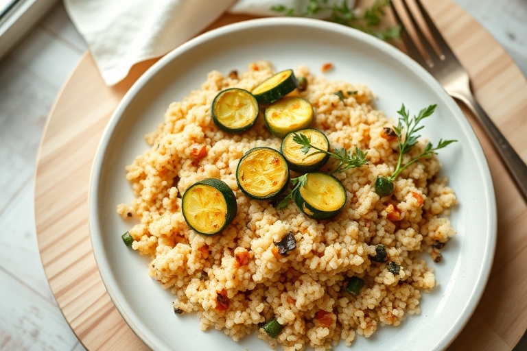 Couscous met gegrilde courgette