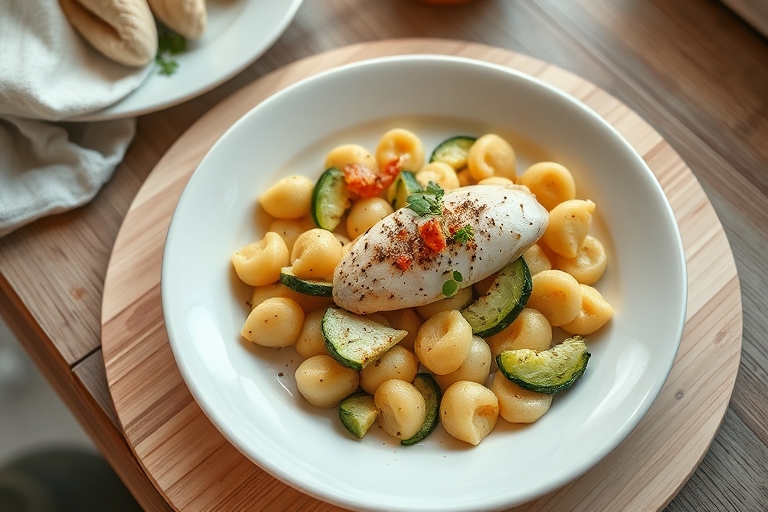 Gnocchi met kip en citroen