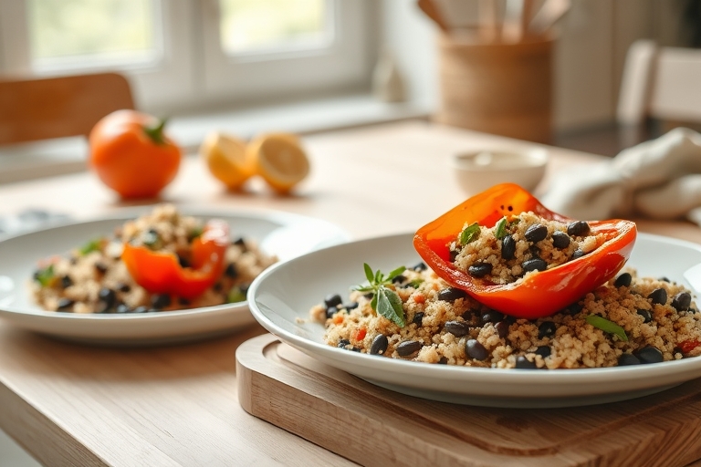 Gevulde paprika met quinoa