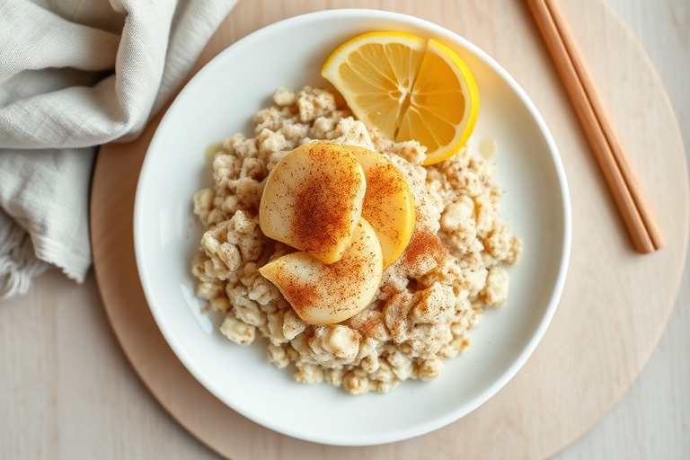 Havermout met appel en crunch