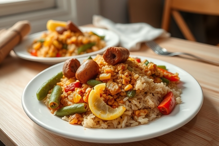 Jambalaya met venkelworst