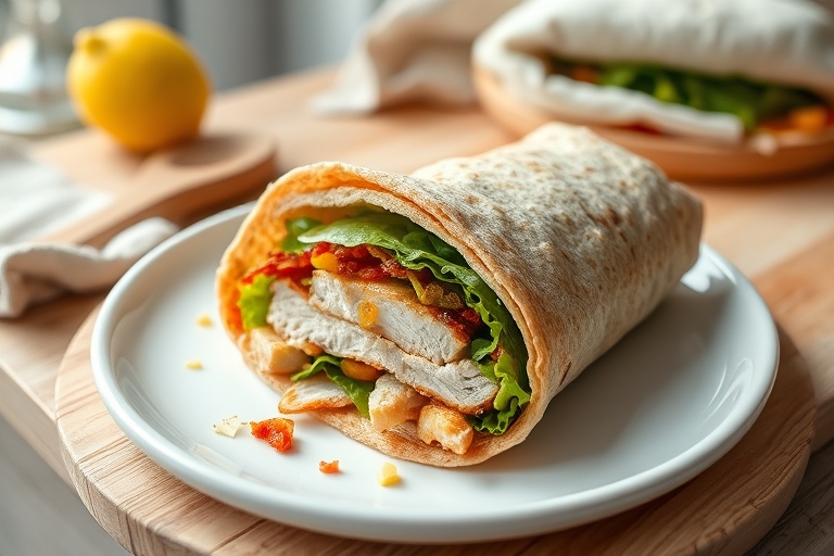 Volkoren clubwraps met kip