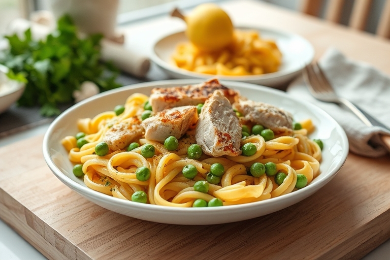 Pastasalade kip met kruiden