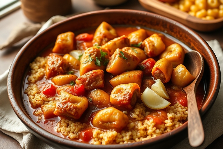 Kikkererwtenstoof met couscous