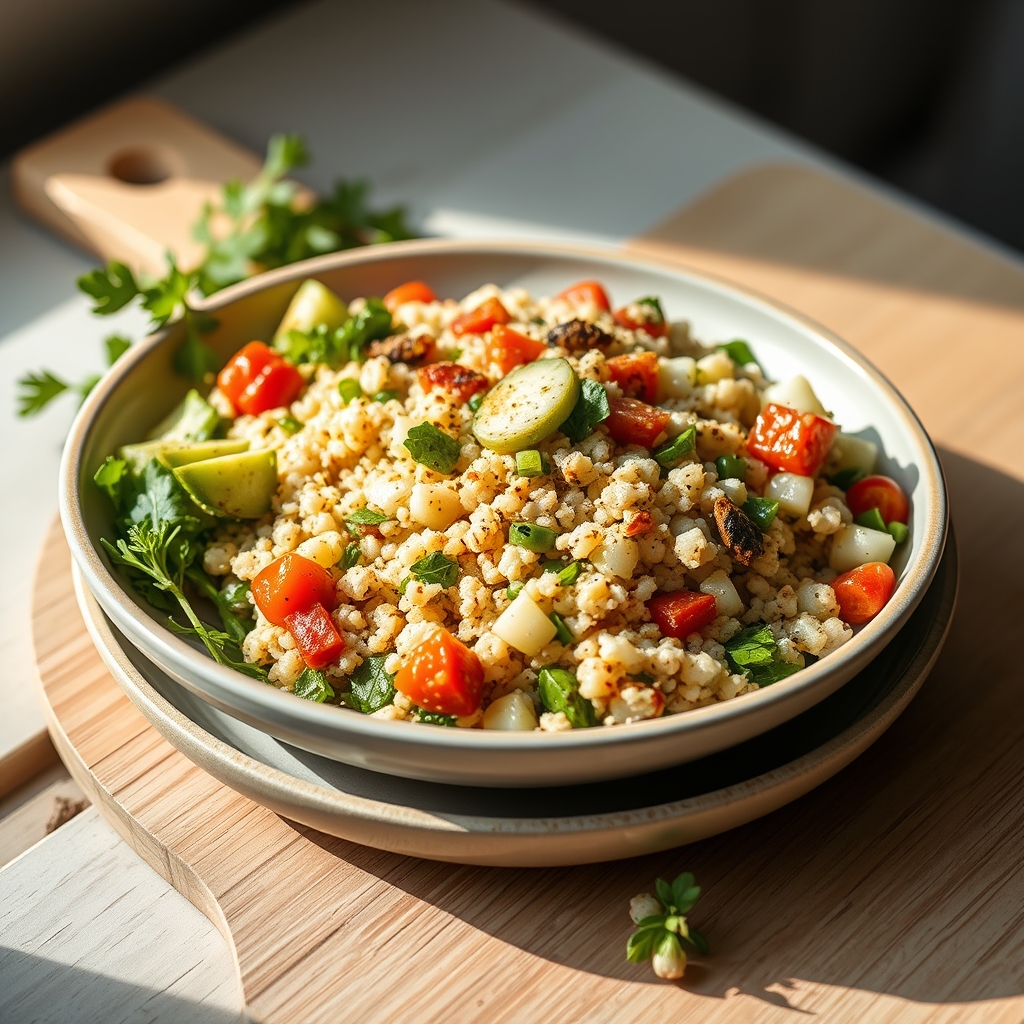 Linzen-tabbouleh met kruiden