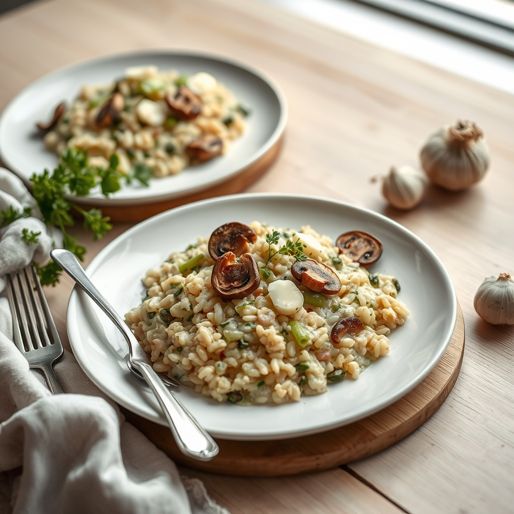 Risotto met groene asperges