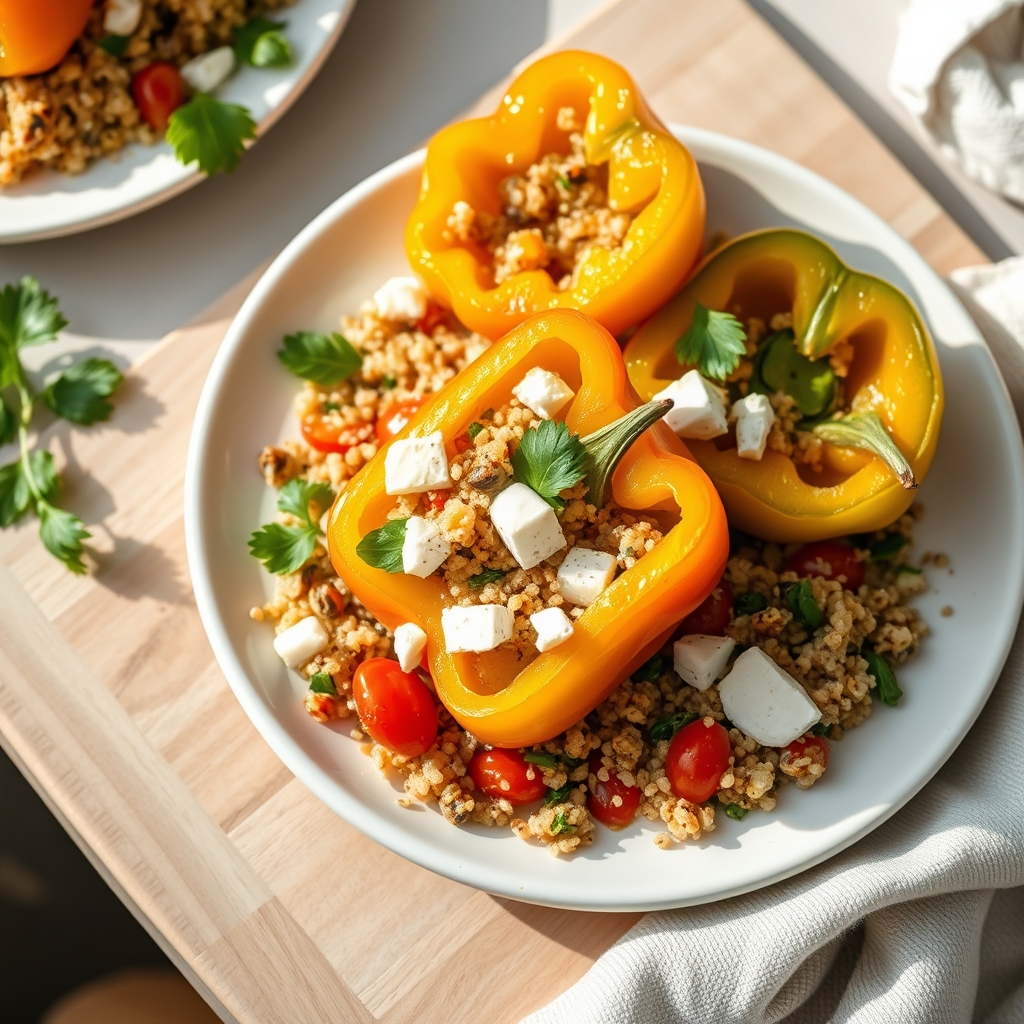 Gevulde paprika's quinoa