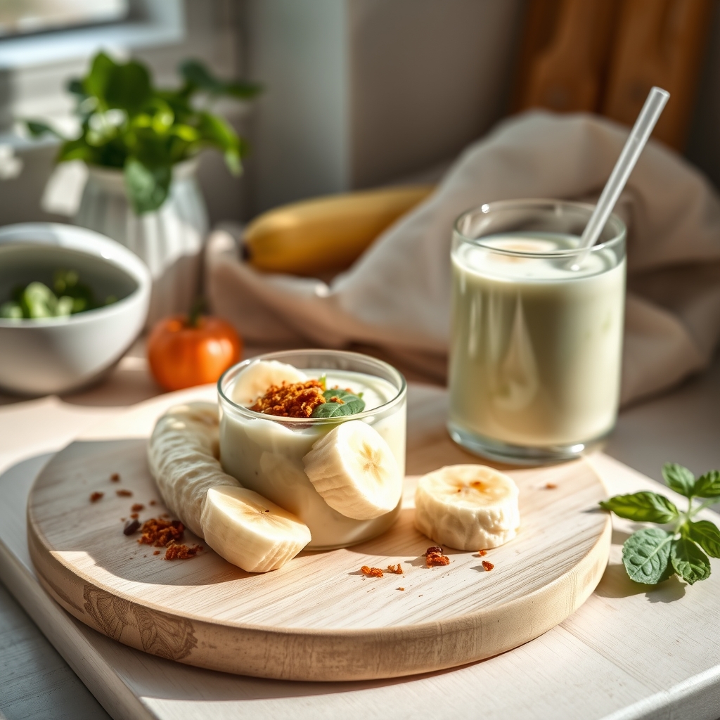 Smoothie met banaan en spinazie