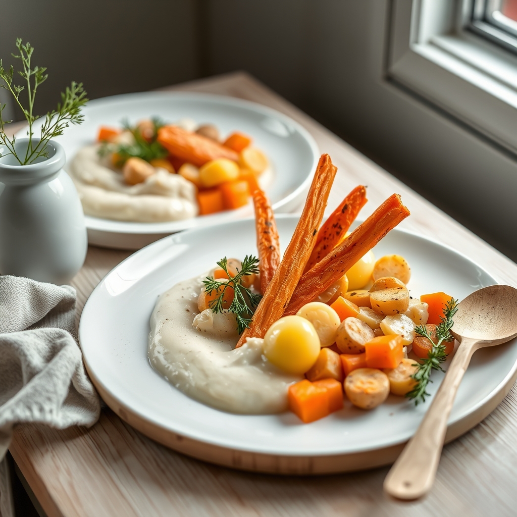 Vissticks met puree