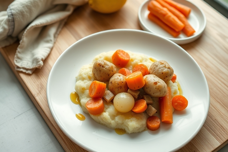 Witvispakketjes met puree