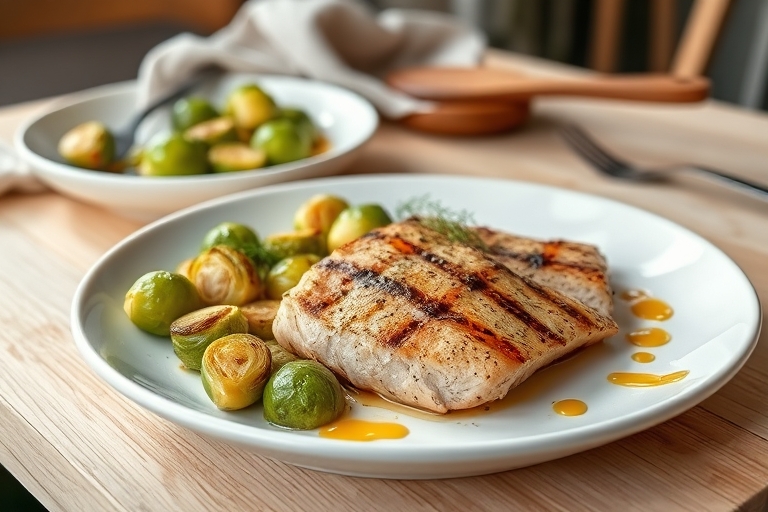 Zalm met spruitjes en krieltjes