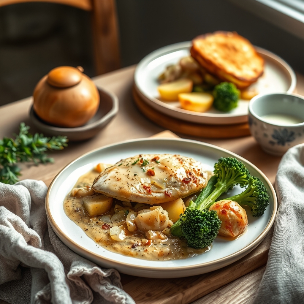 Kip in sojasaus met broccoli