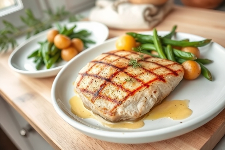 Zalm met citroen-dille en sides