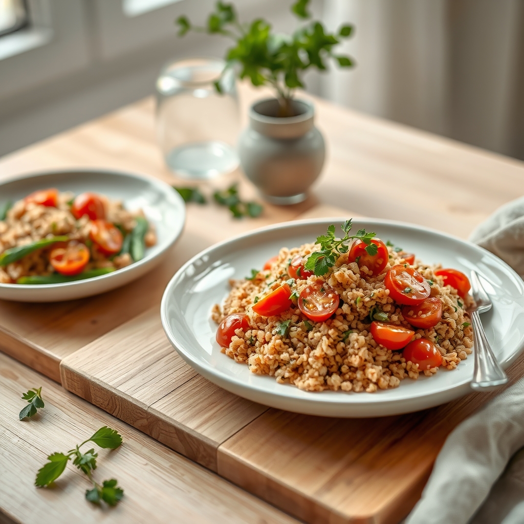 Gegrilde groenten met bulgur