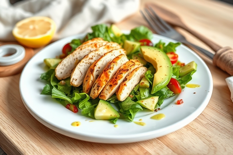 Salade met gegrilde kip