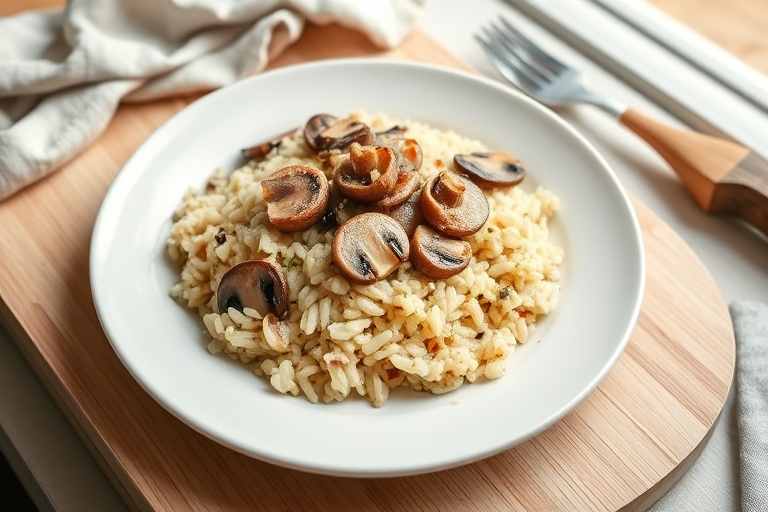 Romige champignonrisotto
