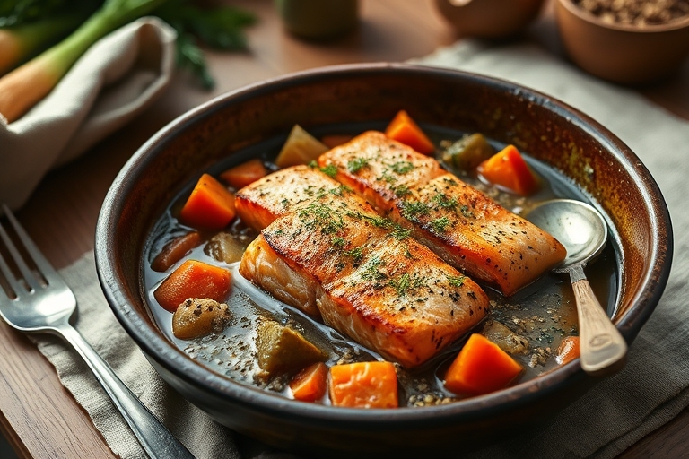 Gegrilde zalm met citroen-dille