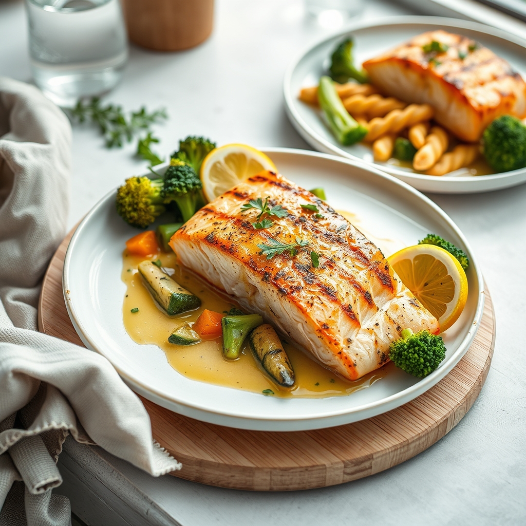 Zalm met citroenbotersaus