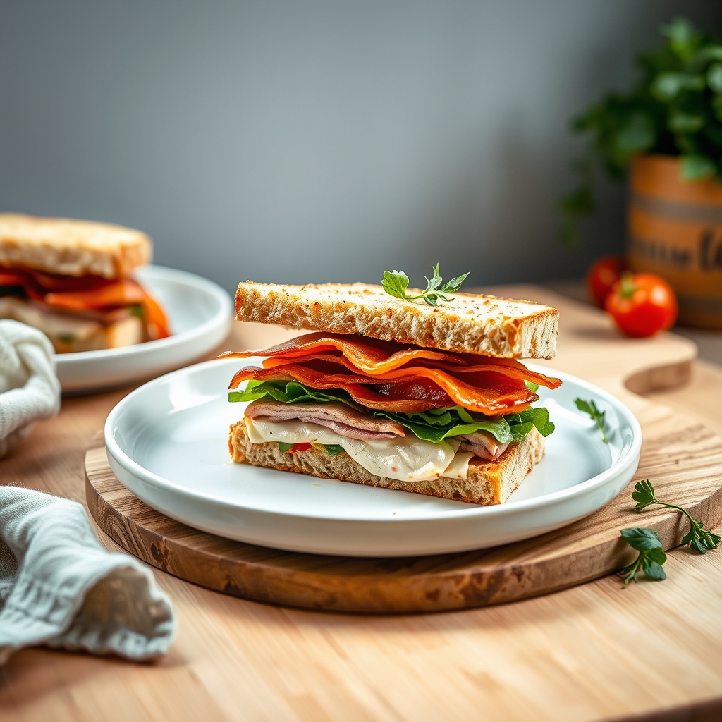 Club sandwich met kalkoen