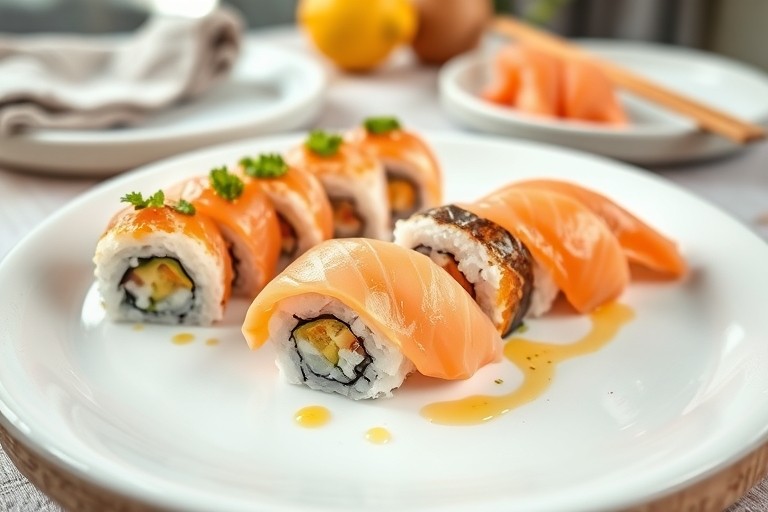 California maki & zalm nigiri