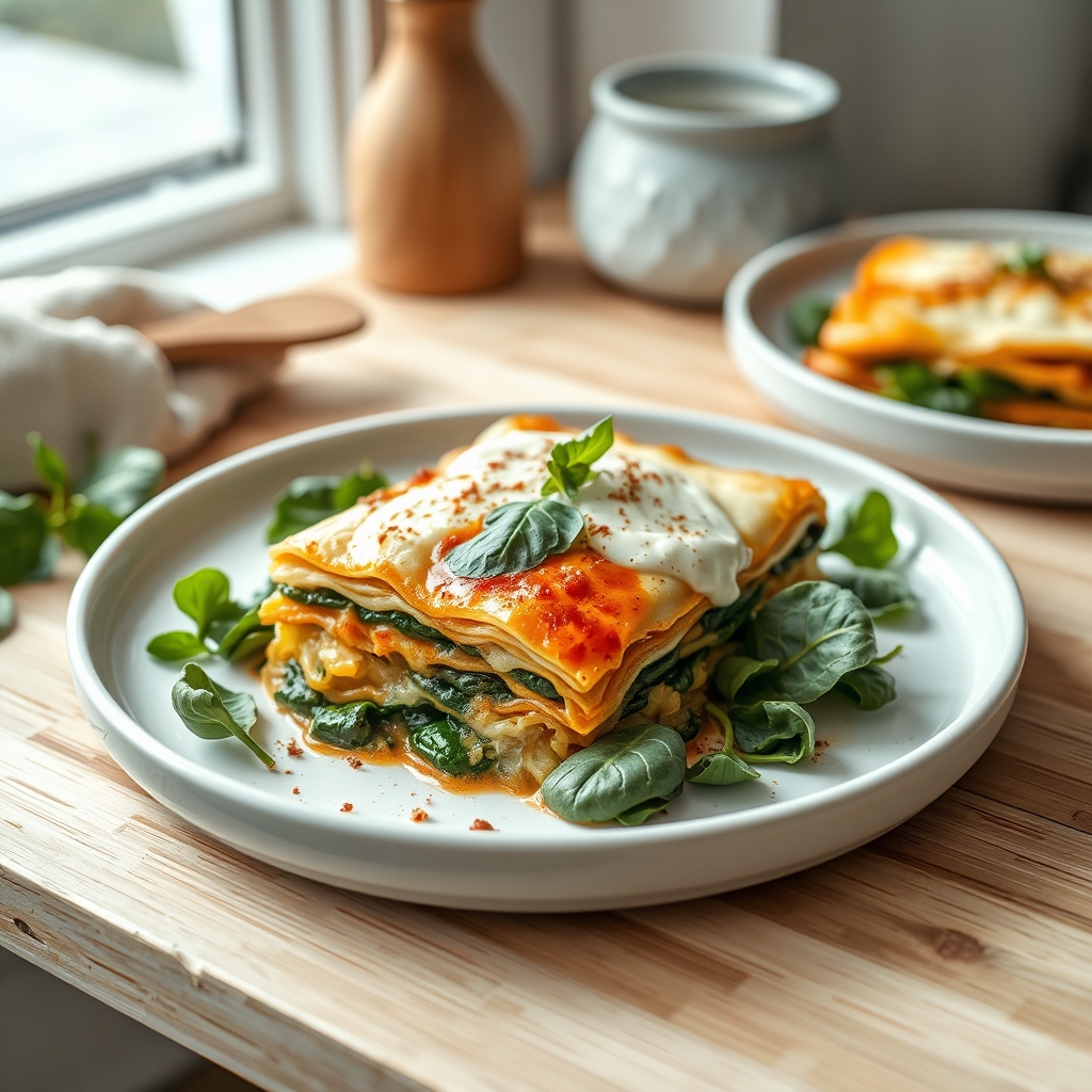 Lasagne met spinazie