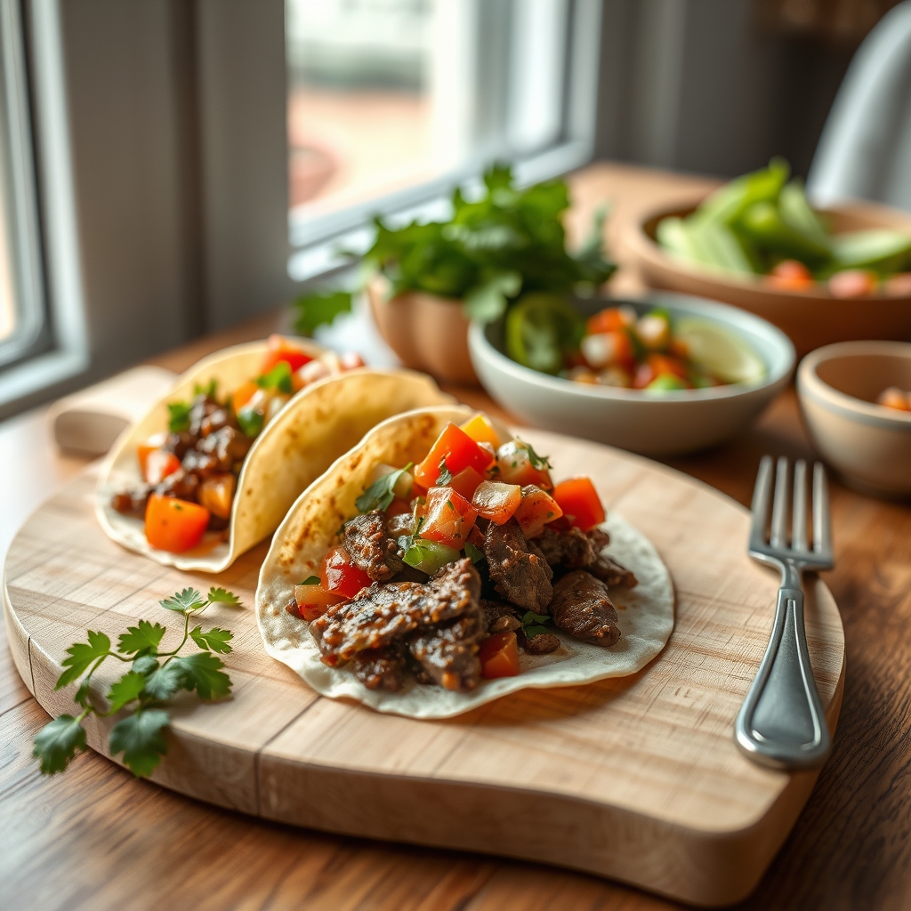 Groentetaco's met rundvlees