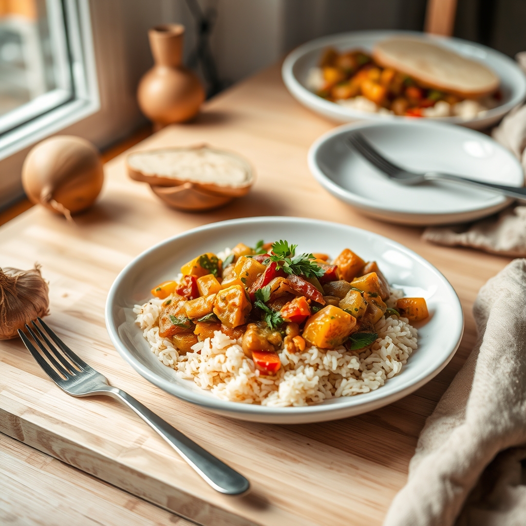 Groentencurry met basmatirijst