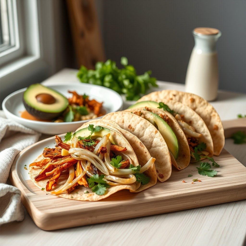Jackfruit taco's met bonen