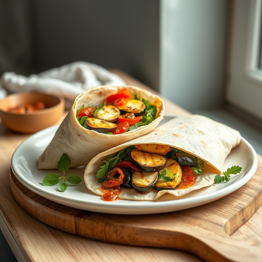 Wraps met halloumi
