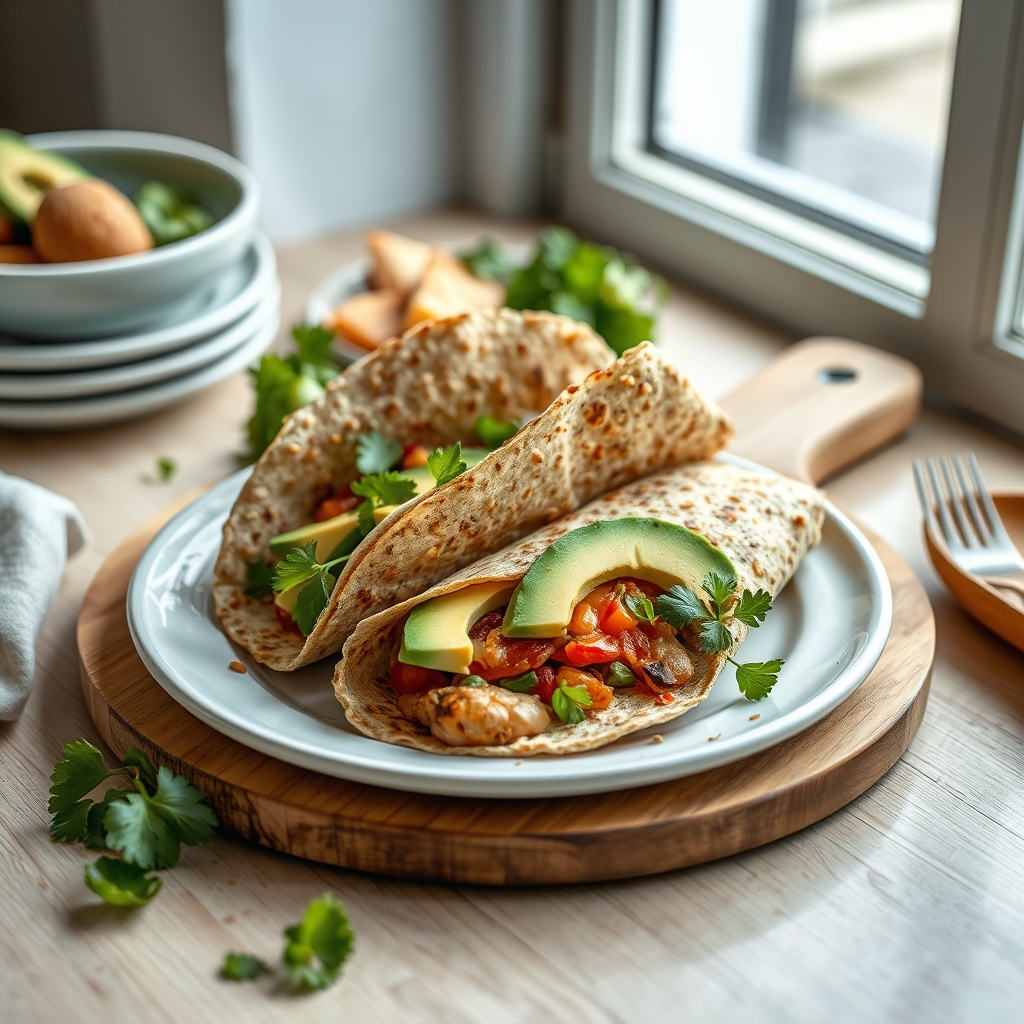 Volkoren wraps met groenten