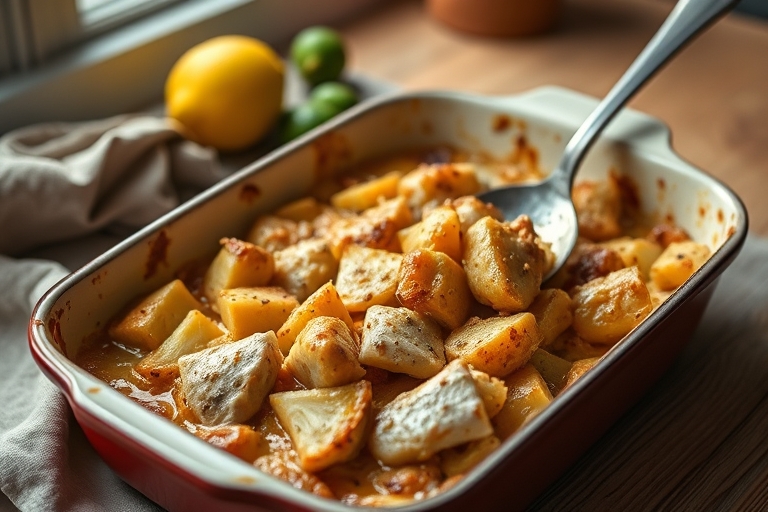 Kip-pastinaak ovenschotel