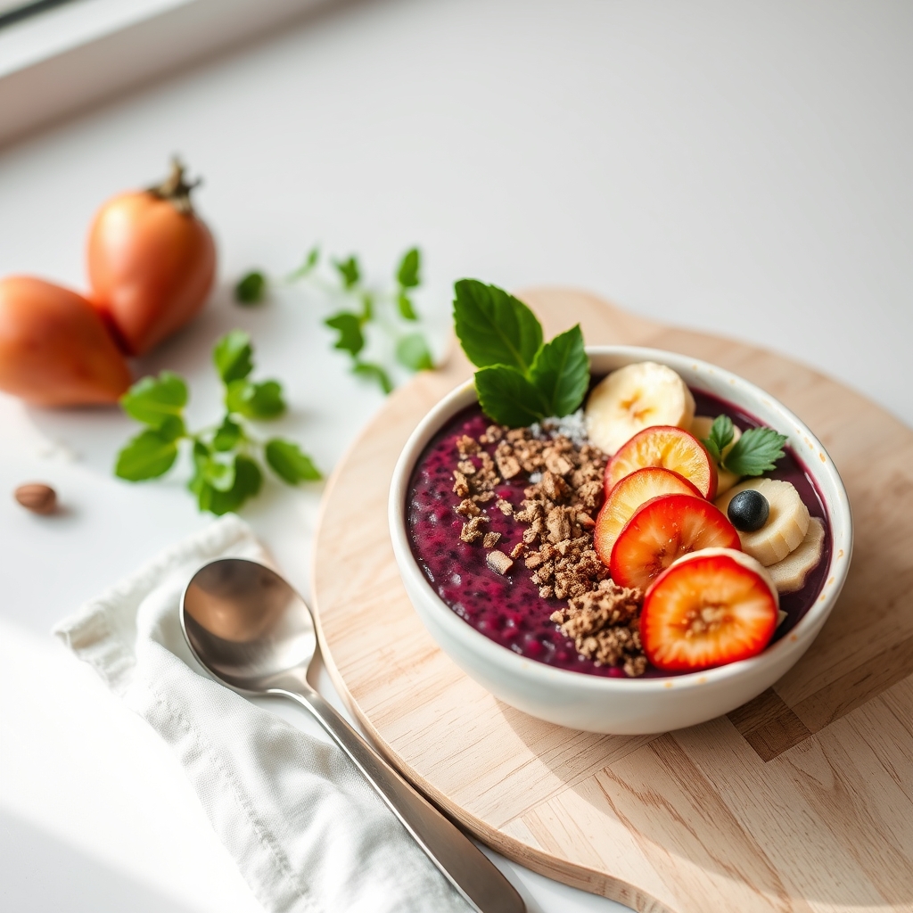 Açai bowl met zomerbessen