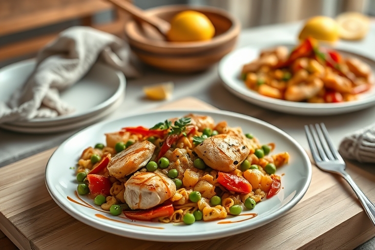 Spaanse kip-paella