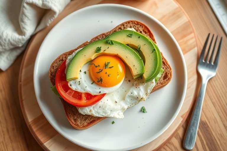 Broodjes avocado en ei