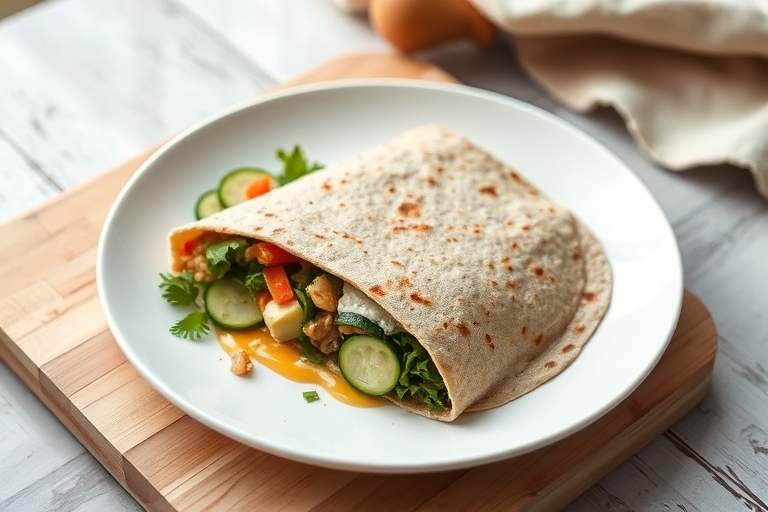 Wraps met hummus en feta