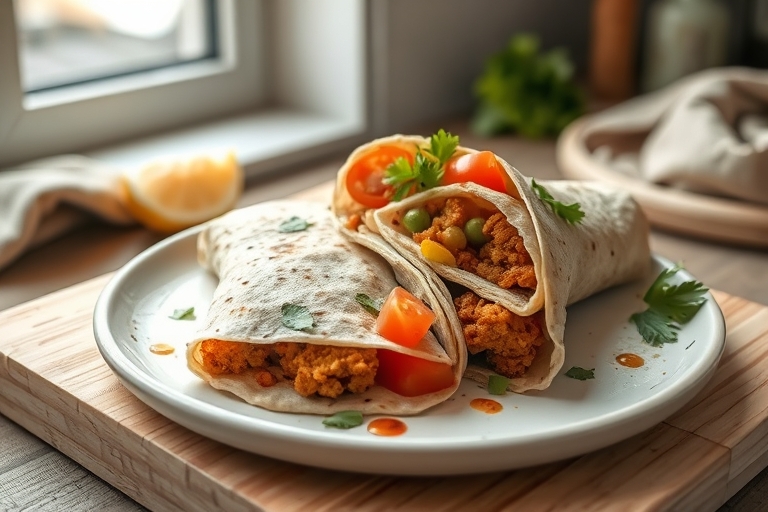 Wraps met hummus en falafel